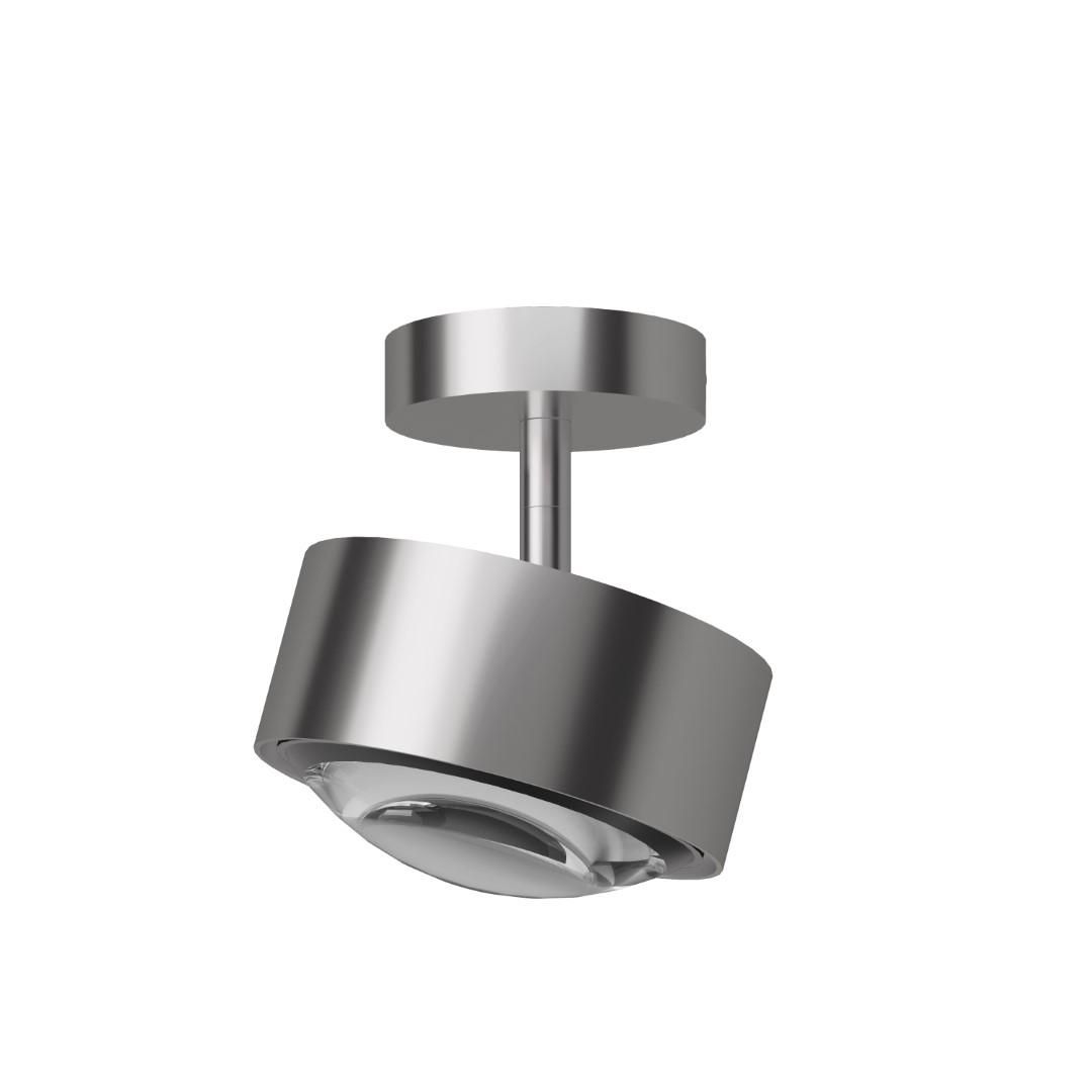Top Light PUK! PRO 120 Turn Deckenleuchte, Leuchten - Farbe: Kopf/Deckenschild - chrom matt + Gelenk chrom matt, Variante: Downlight