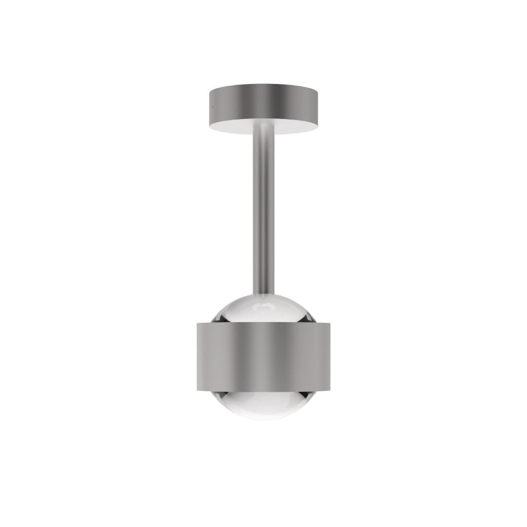 Top Light PUK! PRO 80 Eye Ceiling Deckenleuchte, Leuchten - Farbe: Kopf/Deckenschild - chrom matt + Stange - chrom matt