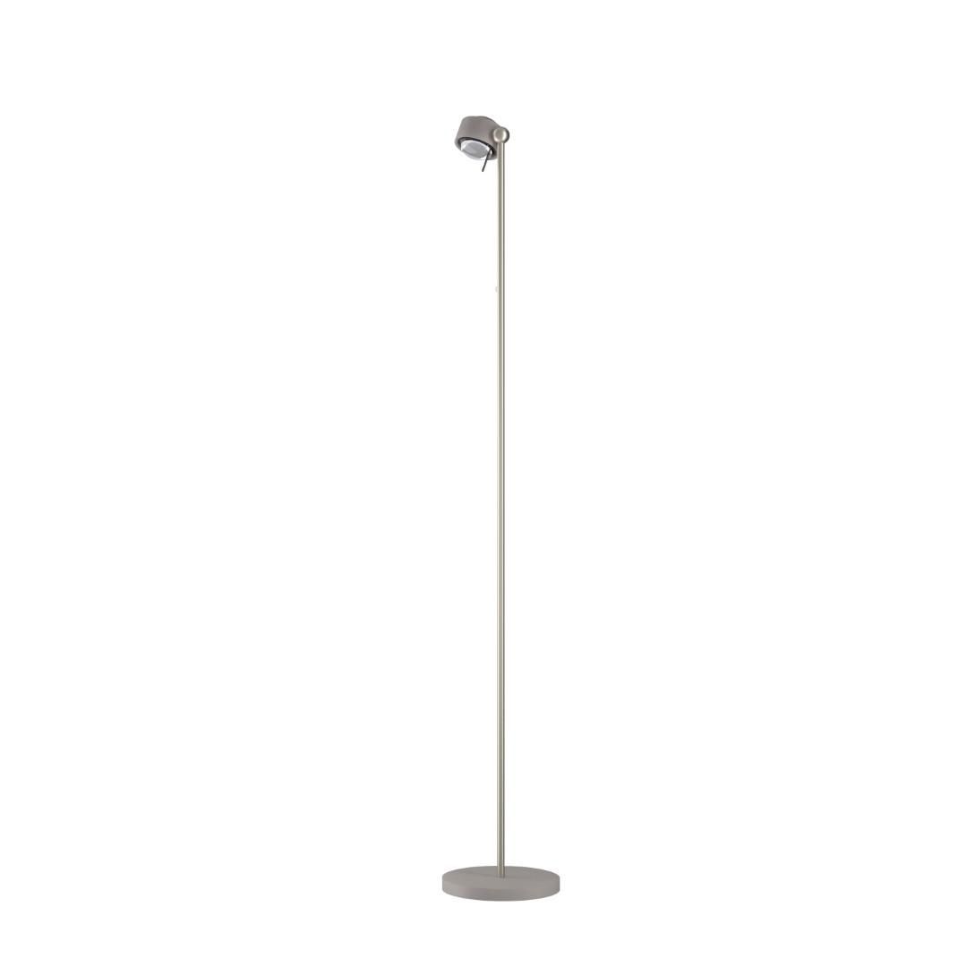 Top Light PUK! PRO 80 Side Floor Stehleuchte, Leuchten - Farbe: Kopf/Fuss - chrom matt + Stange - chrom matt