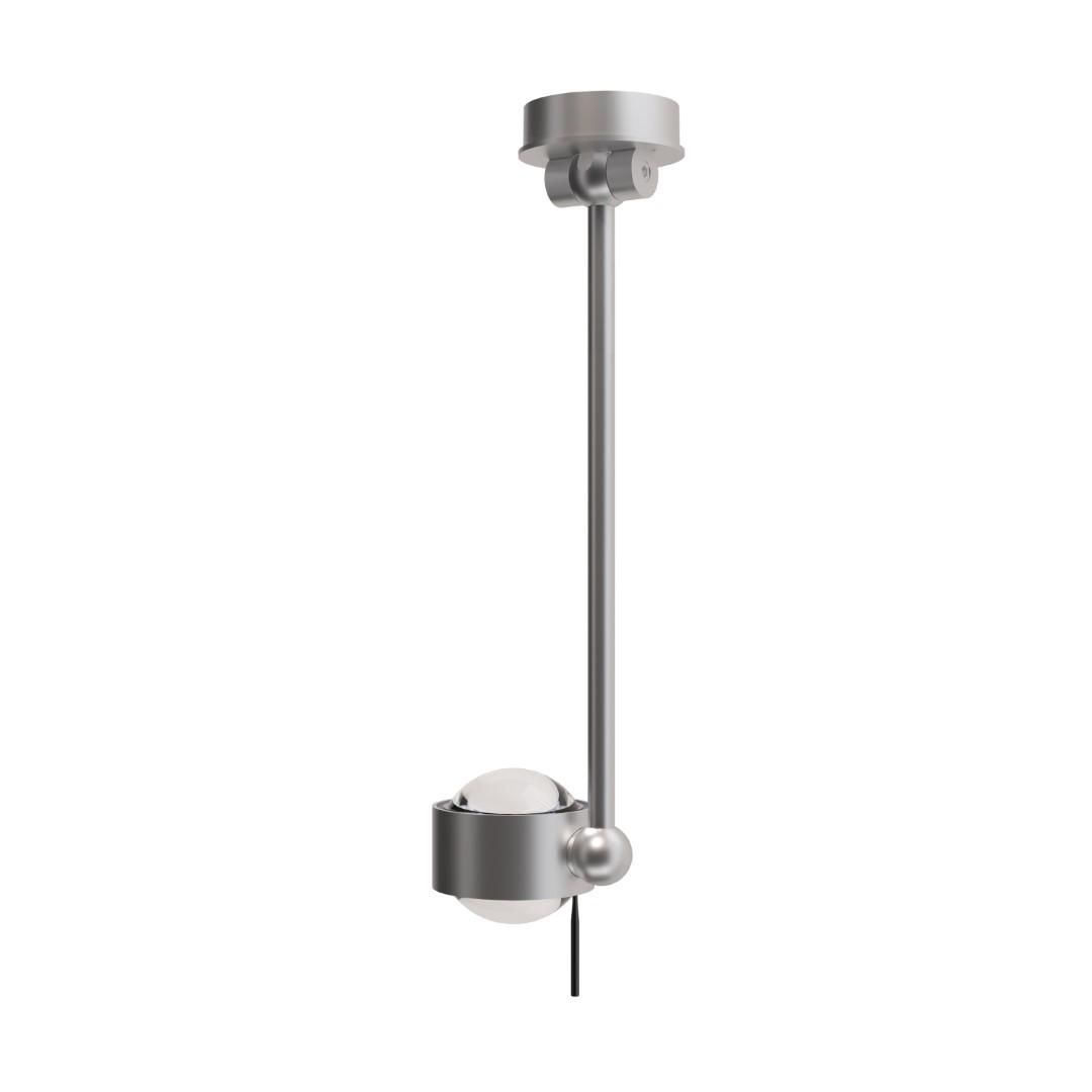 Top Light PUK! PRO 80 Wing l Deckenleuchte, Leuchten - Farbe: Kopf/Deckenschild - chrom matt + Stange - chrom matt