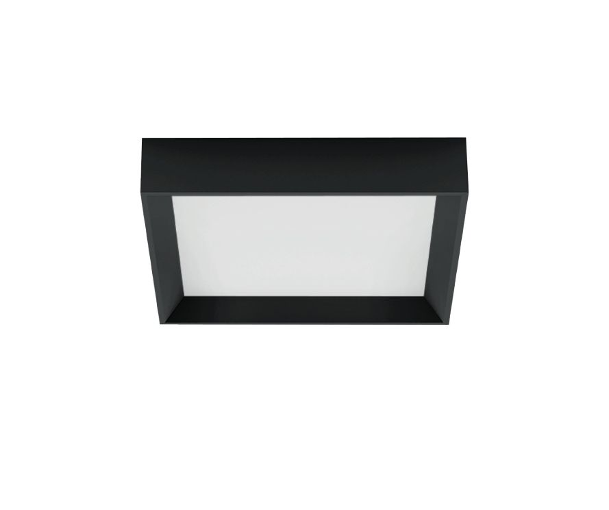 Linea Light Collection Tara Q/Maxi/Mega Decken-/Wandleuchte, Grösse: 300mm, Farbe: schwarz, Lichtfarbe: 2700K warmweiss
