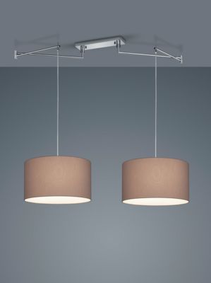 Helestra CERTO Stoff-Pendelleuchte, Farbe: mocca
