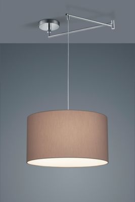 Helestra CERTO Stoff-Pendelleuchte einarmig, Farbe: mocca