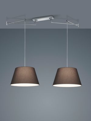 Helestra CERTO Stoff-Pendelleuchte, Farbe: anthrazit