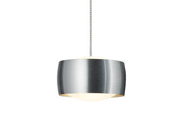 OLIGO Grace Pendelleuchte 1-flammig mit unsichtbarer Höhenverstellung OLIGO Grace Pendelleuchte 1-flammig mit unsichtbarer Höhenverstellung, Farbe: aluminium gebürstet, Baldachin: weiss