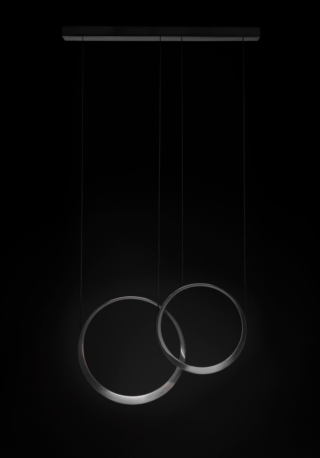 Quasar Moonlight double Pendelleuchte, Farbe: aluminium