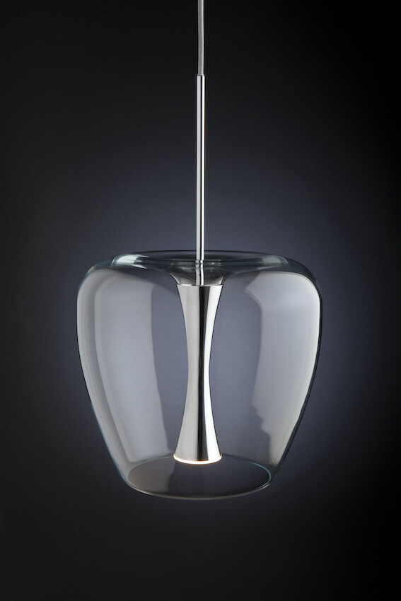 Quasar Apple Mood Pendelleuchte, Farbe: aluminium