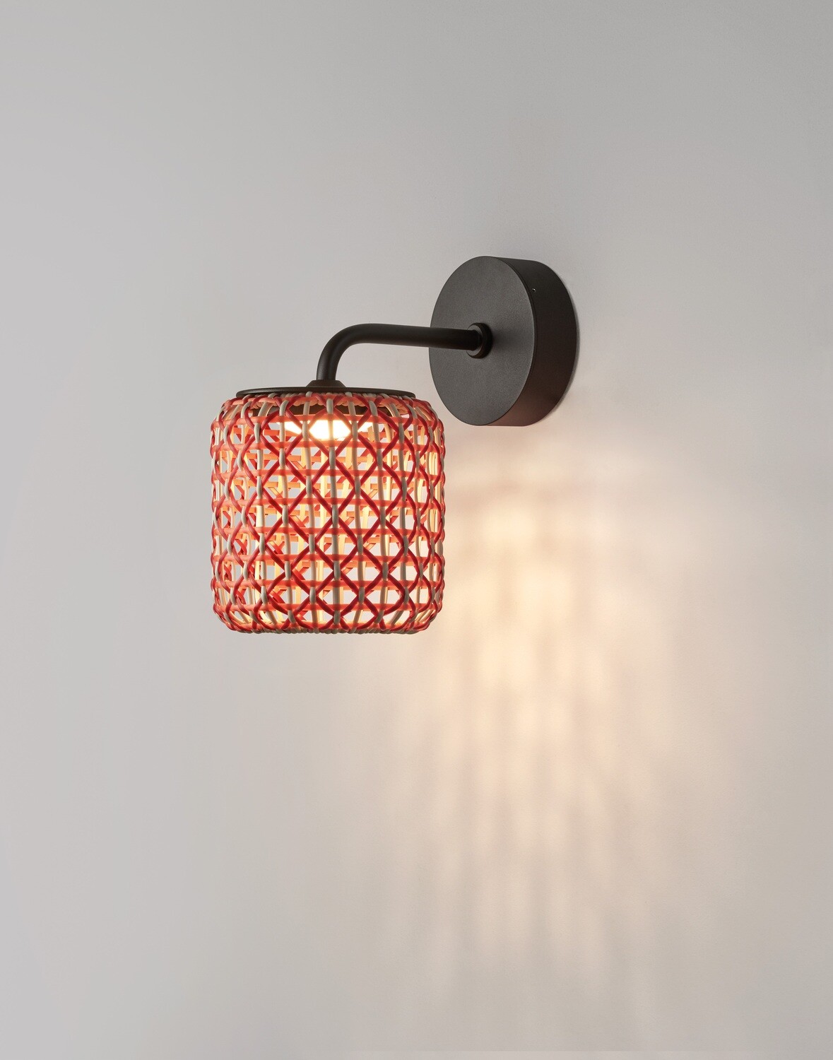 Bover Nans A/02 Outdoor Wandleuchte, Farbe: braun - rot