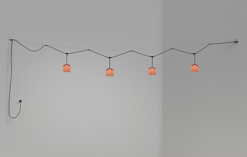 Bover Nans Catenary S/16/4L Outdoor Girlande, Farbe: braun - rot