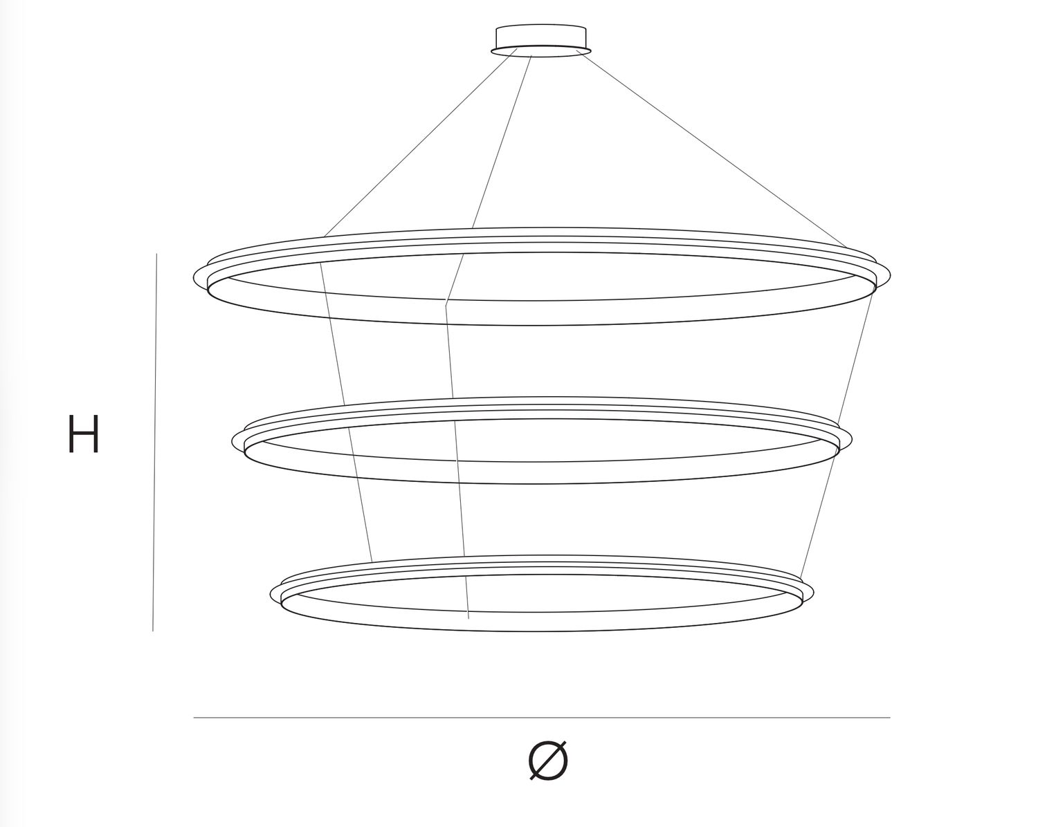 Quasar Citadel Composition Set LED Pendelleuchte, Variante: Set Ø 100 - 89 - 78cm, Farbe: nickel