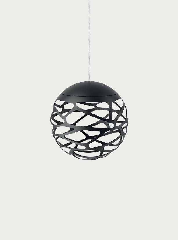 Lodes Kelly Cluster Pendelleuchte mit Baldachin rund Lodes Kelly Cluster Pendelleuchte mit Baldachin rund, Variante: 5er Pendelleuchte - Baldachin small Ø 22cm, Farbe - Leuchte: Matte Black - 9005