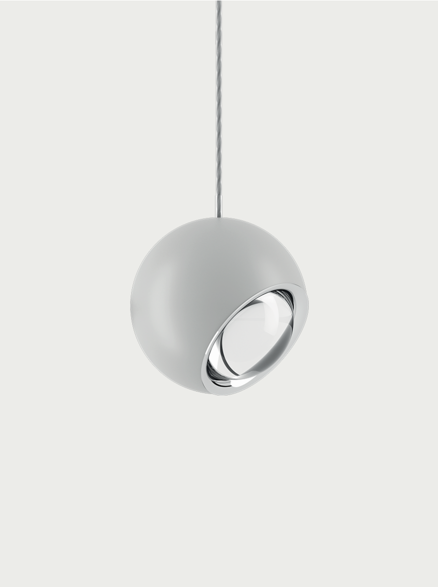 Lodes Spider Pendelleuchte mit Baldachin rund, Variante: 5er Pendelleuchte - Baldachin small Ø 22cm, Farbe - Leuchte: Chrome - Matte White - 9010, Lichtfarbe: 2700K warmweiss