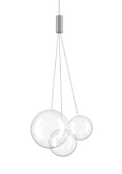 Lodes Random Pendelleuchte, Farbe - Glas: Clear, Farbe - Kabel: Chrome, Lichtfarbe: 2700K warmweiss