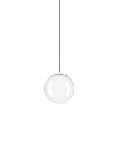 Lodes Random Solo Pendelleuchte, Grösse: Ø 10cm, Farbe - Glas: Clear, Farbe - Kabel: White Translucent, Lichtfarbe: 2700K warmweiss