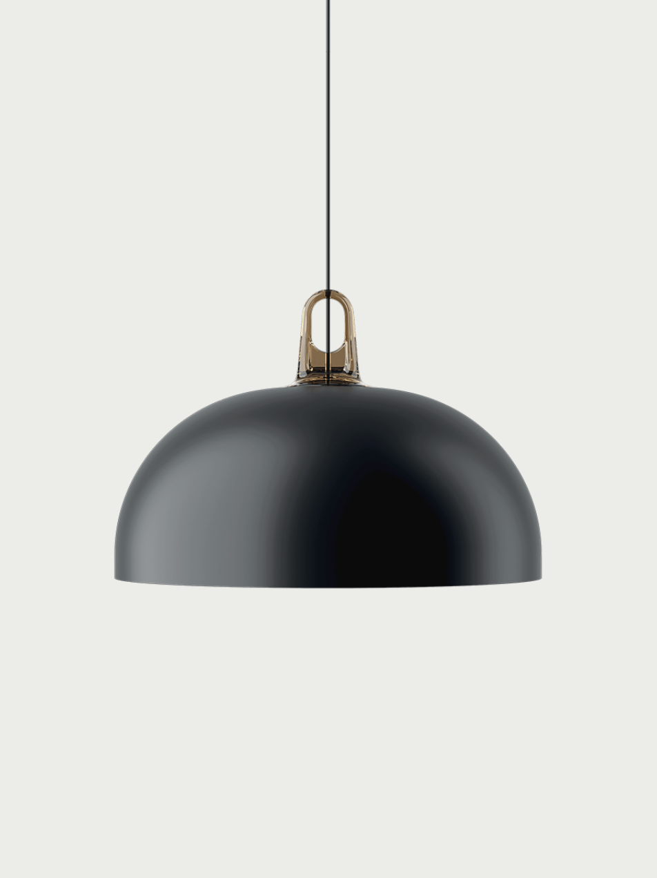 Lodes JIM dome Pendelleuchte, Farbe: Matte Black - Honey