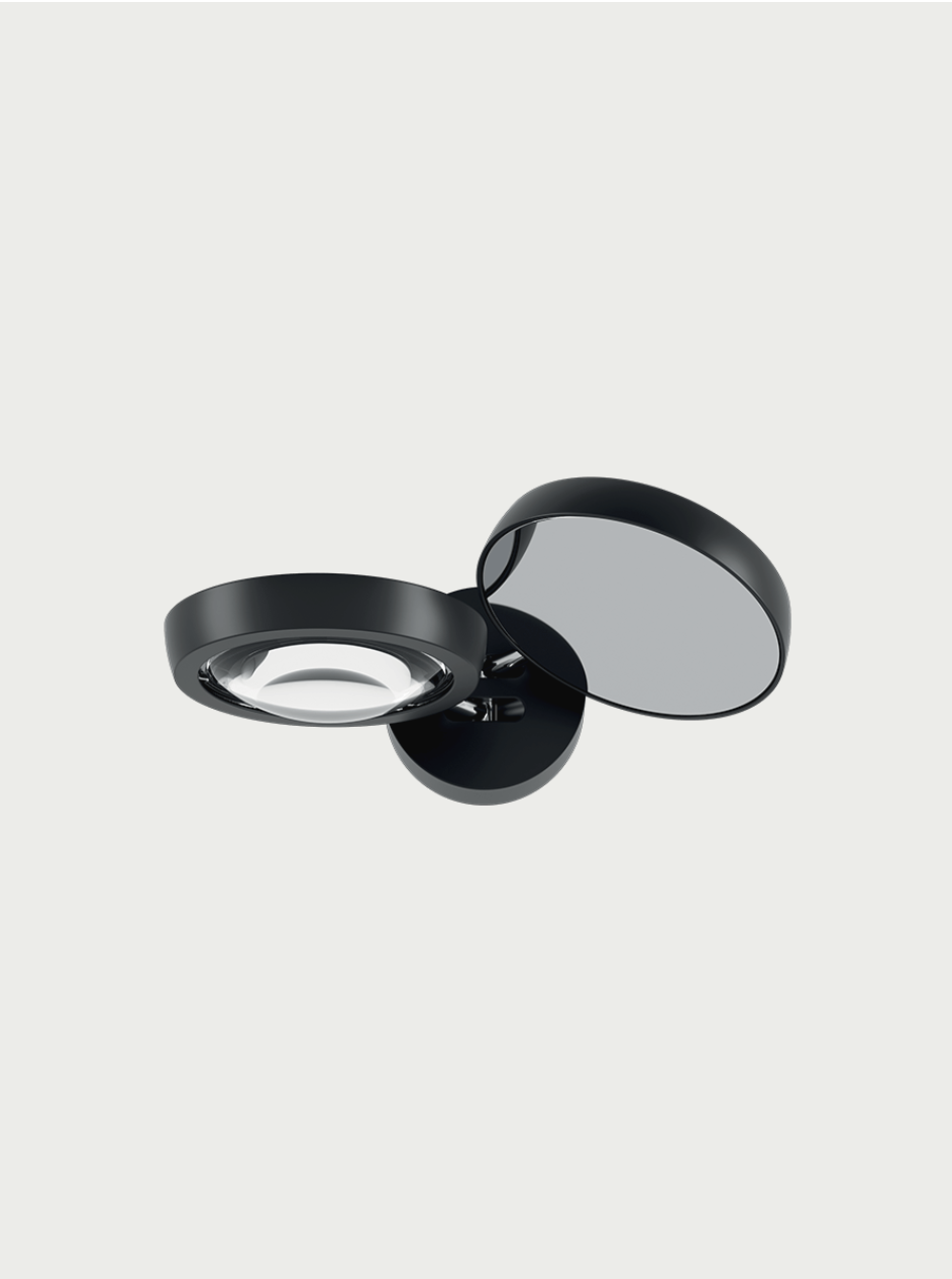 Lodes Nautilus Wandleuchte, Variante: Standard Phasenabschnitt 2700K warmweiss, Farbe: Matte Black - 9005