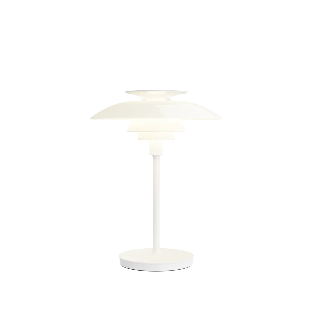 Louis Poulsen PH 80 Portable Tischleuchte, Farbe: Opal weiss