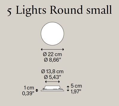 Lodes 5 Lights Round small Baldachin