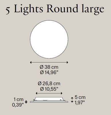 Lodes 5 Lights Round large Baldachin