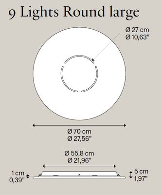 Lodes 9 Lights Round large Baldachin