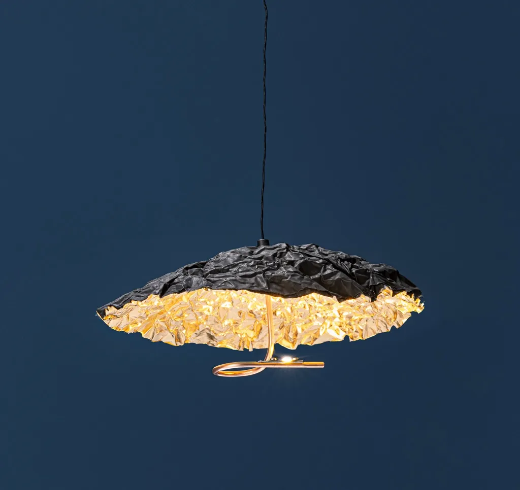 Catellani &amp; Smith Gold Moon Pendelleuchte, Variante: Mod. IC - Nickelplatte mit Spannvorrichtung
