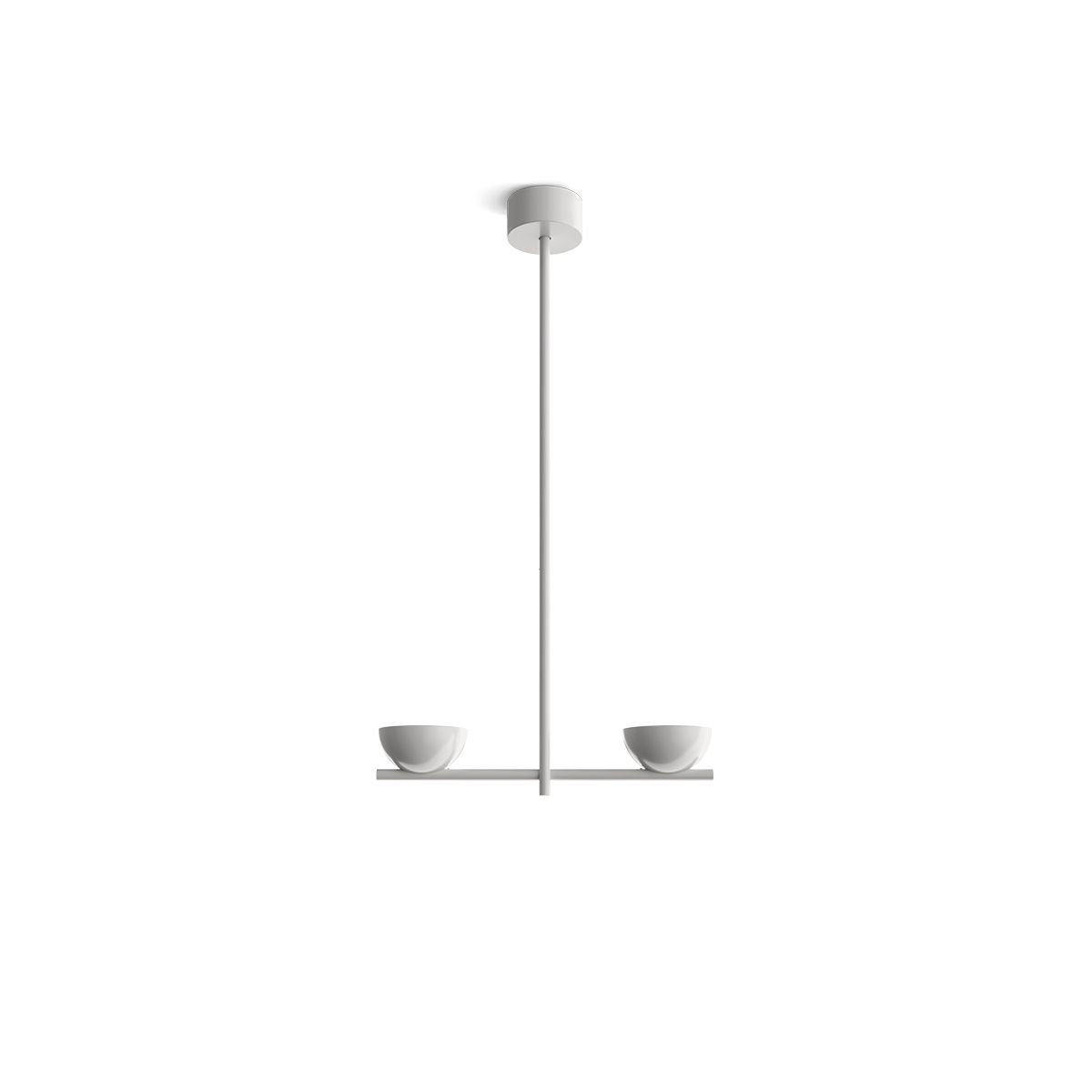Stilnovo Nido Pendelleuchte, Variante: 2er, Farbe: poliertes weiss
