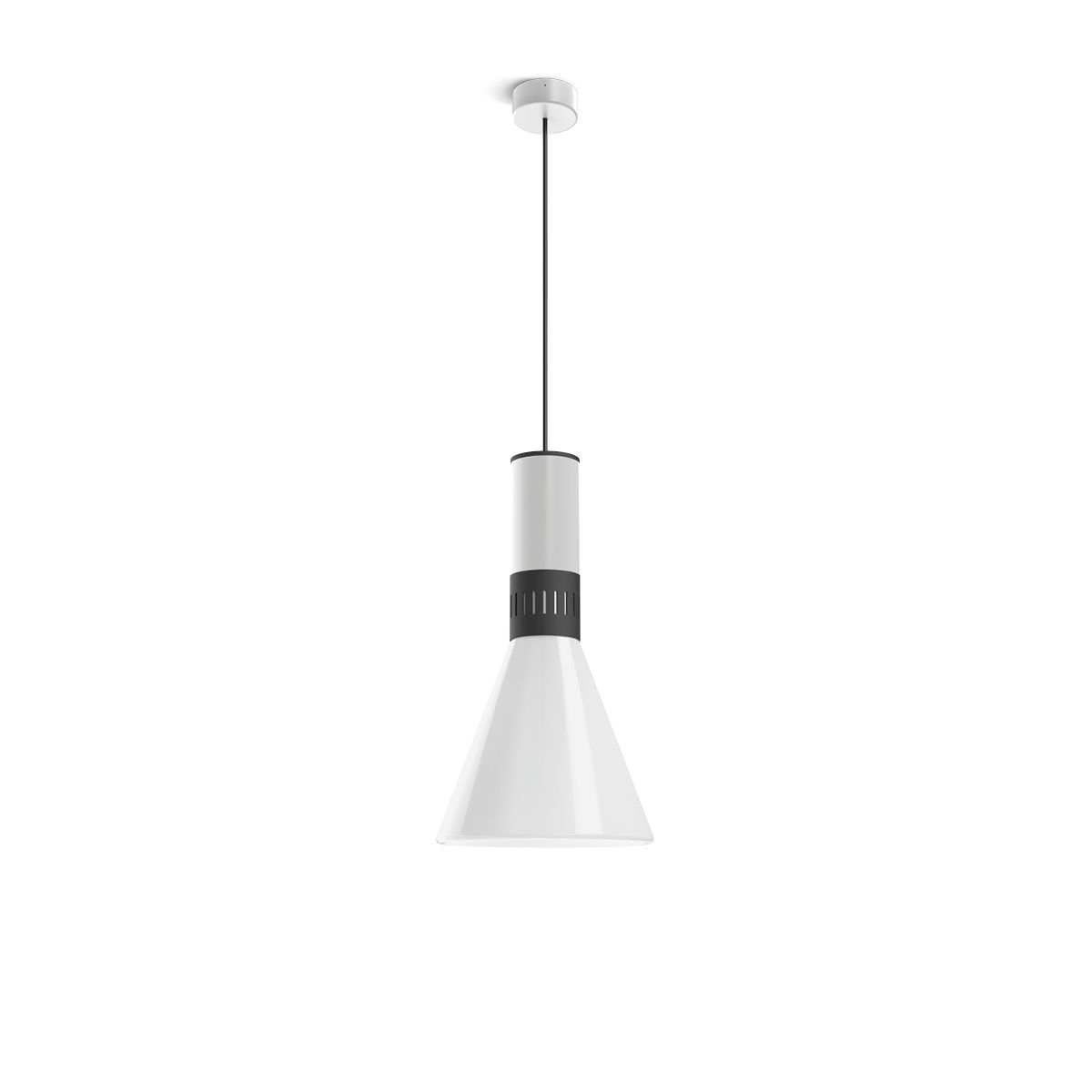 Stilnovo Cono Pendelleuchte Stilnovo Cono Pendelleuchte, Variante: 1er Pendel, Farbe: strukturiertes cremeweiss