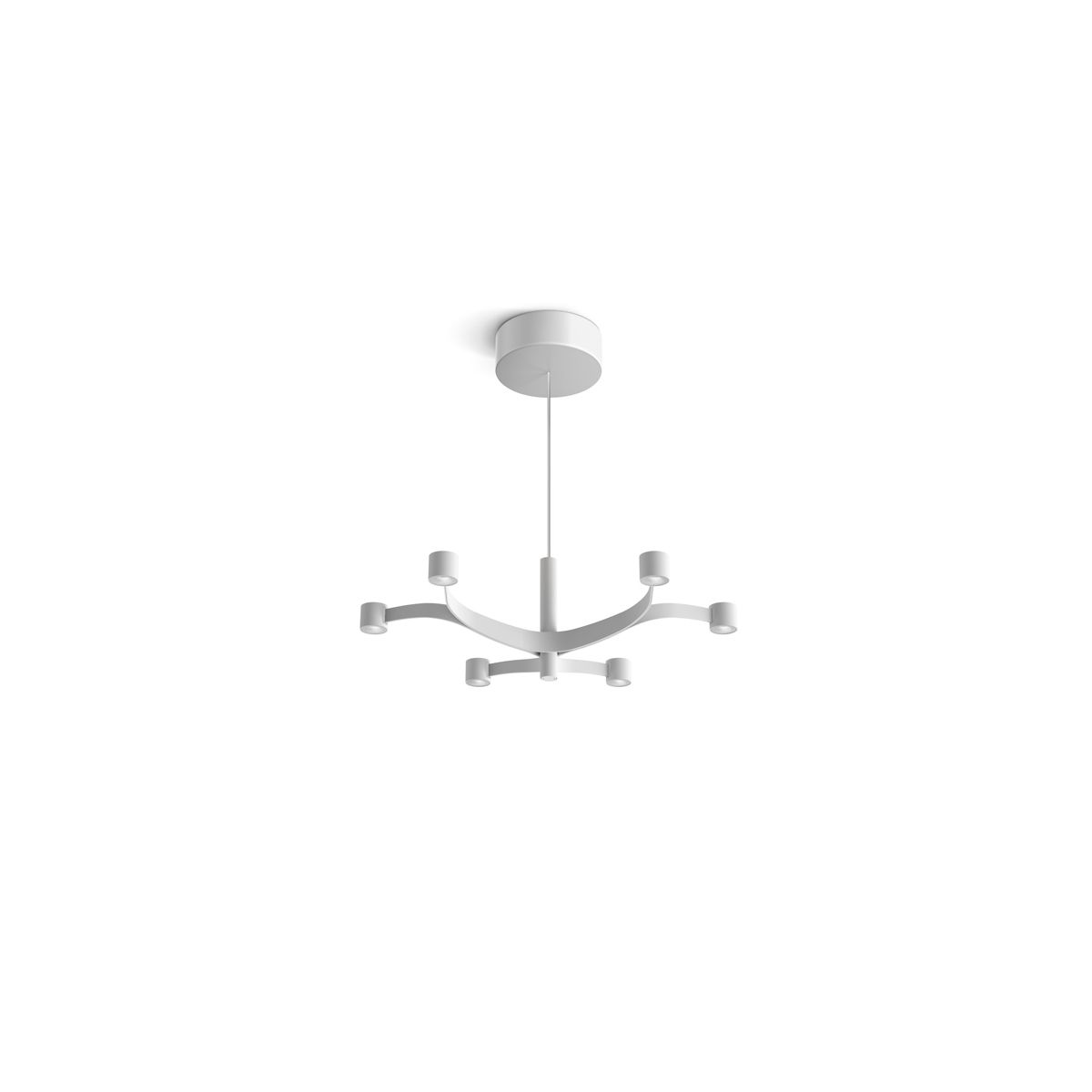 Stilnovo Fronda Pendelleuchte Stilnovo Fronda Pendelleuchte, Variante: 6er Pendel, Konfiguration: comfort, Farbe: strukturiertes weiss