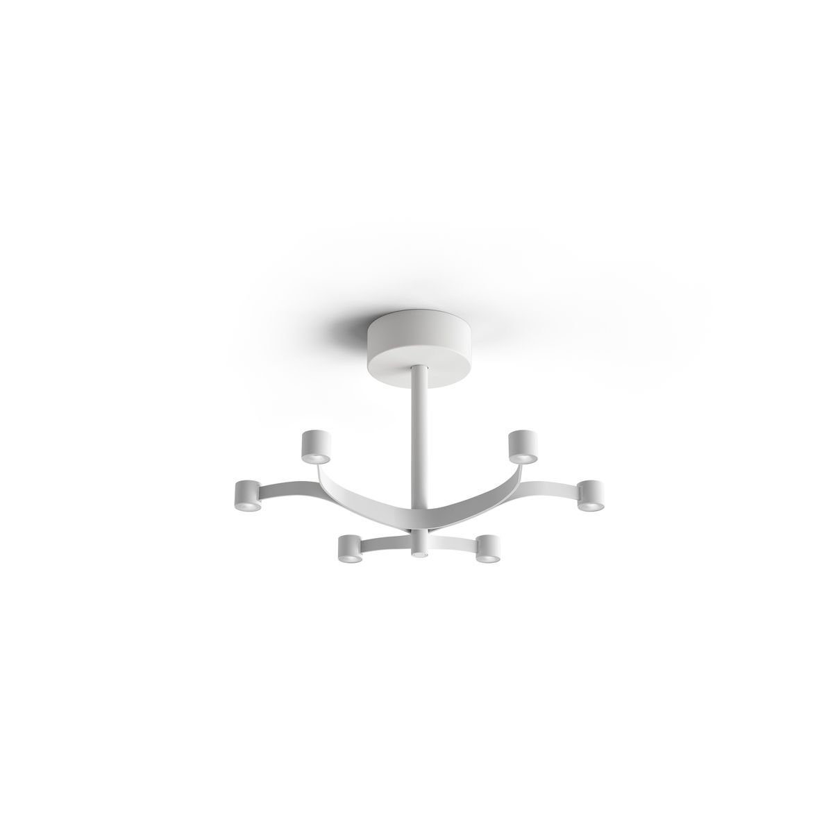 Stilnovo Fronda Decken-/Wandleuchte, Variante: 6er Pendel comfort, Farbe: strukturiertes weiss