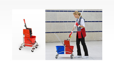 Garant Nasswischwagen 2 x 17 Liter (Edelstahl)