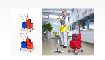 Mistral Nasswischwagen 2x25 Liter (verchromt)