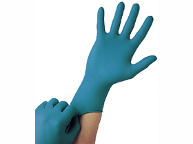 Einweghandschuhe Nitril puderfrei 24 cm Länge blau Grösse L