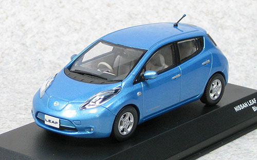 J COLLECTION - NISSAN LEAF 2010 (BLUE) - 1/43
