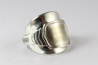 Schmuck aus Silberbesteck R113 1 Ring aus einer halben Zuckerzange 