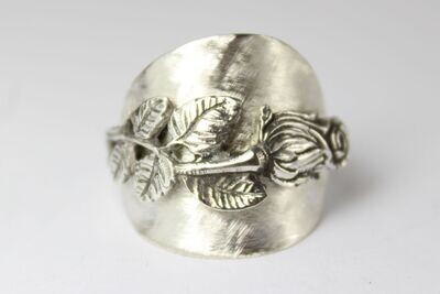 👉Rosen Ring 835 Silber Besteckschmuck Ring, ca. 63 (20,1) Silberbesteck