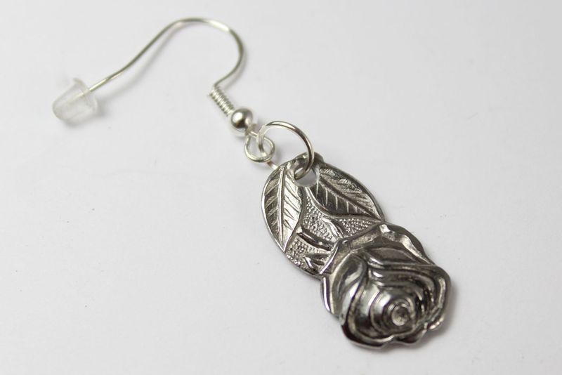 Rosen Besteckschmuck - Ohranhänger, Ohrring