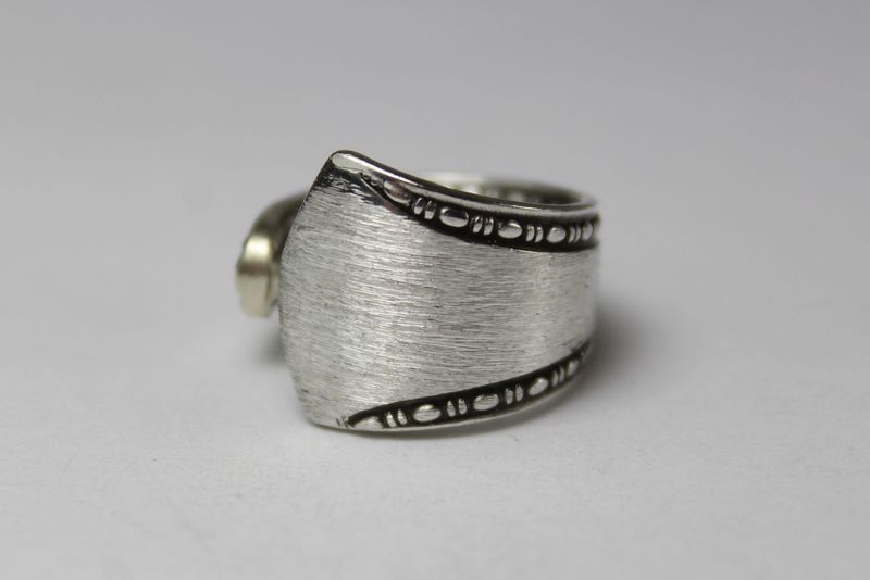 Besteck Schmuck Ring, ca. 48 (15,5) Ring aus Besteck