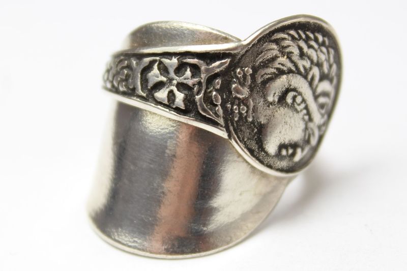 Ring 800er Silber Besteckschmuck Ring, ca. 63 (20,1)