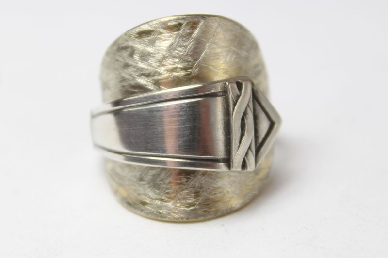 Ring 800 Silber Besteckschmuck Ring, ca. 57 (18,1) Ring aus Silberbesteck