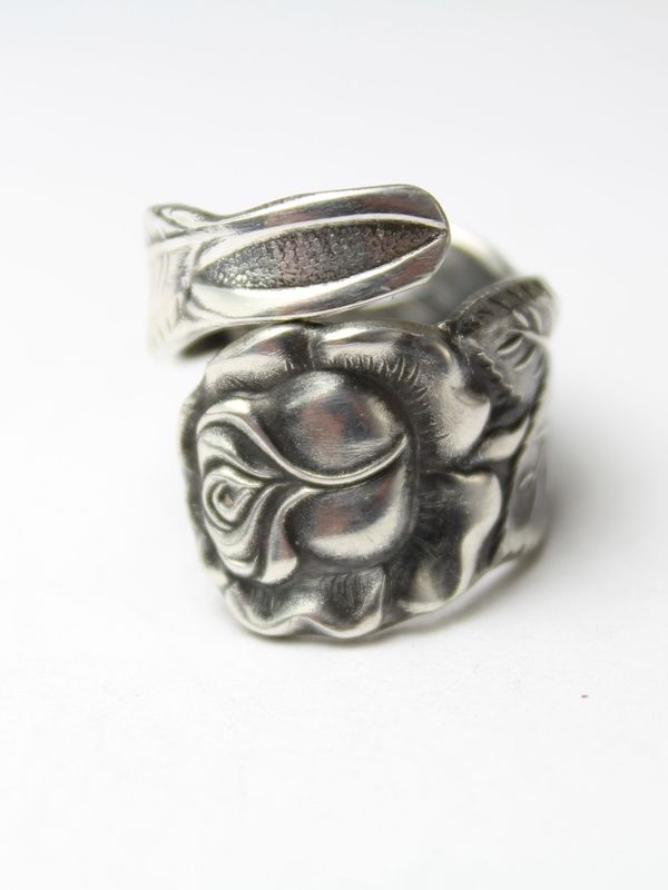 Rosen Besteckschmuck Ring, ca. 56 (17,8) Ring aus Besteck