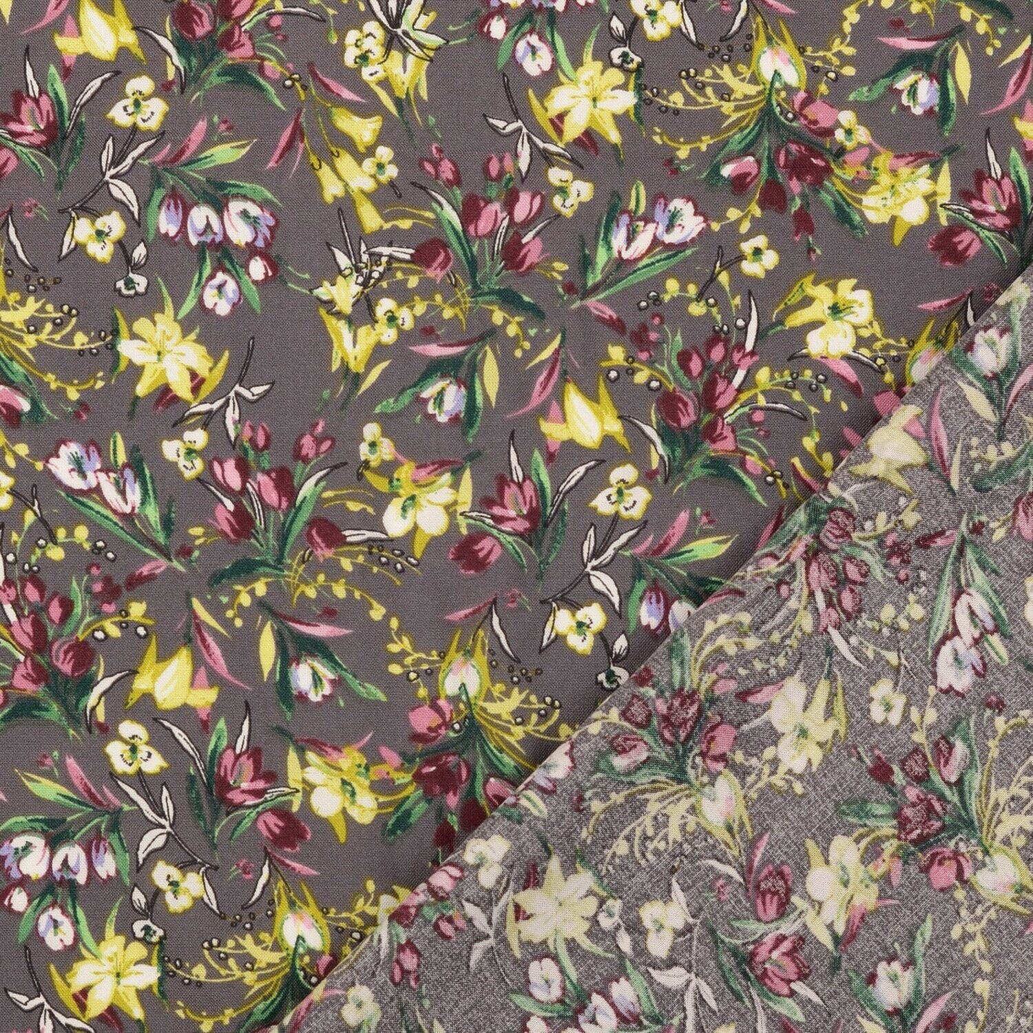 Blumen Popeline Stretch