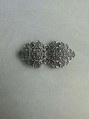 Metallschnalle silber 7,5 cm