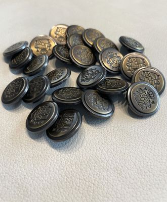 Metallknopf Krone 20 mm