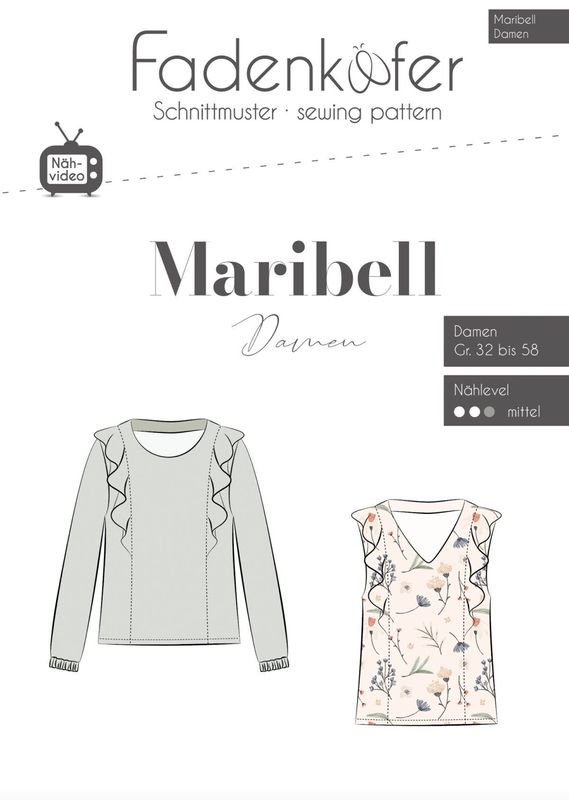 Papierschnittmuster Bluse Maribel Damen Papierschnittmuster Bluse Maribel Damen