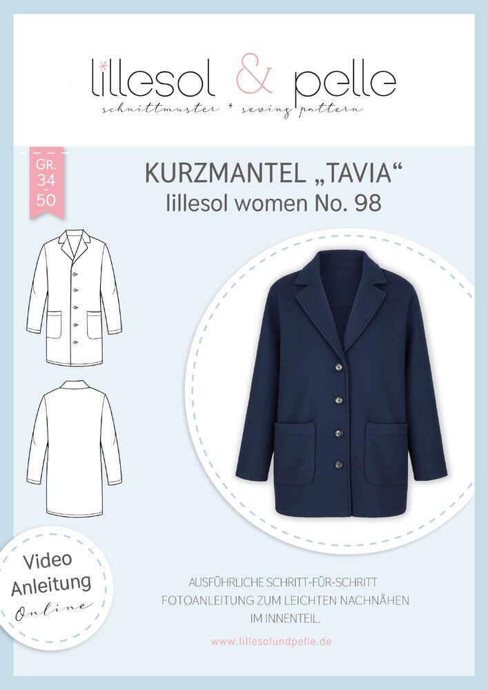 Papierschnittmuster Kurzmantel Tavia No. 98