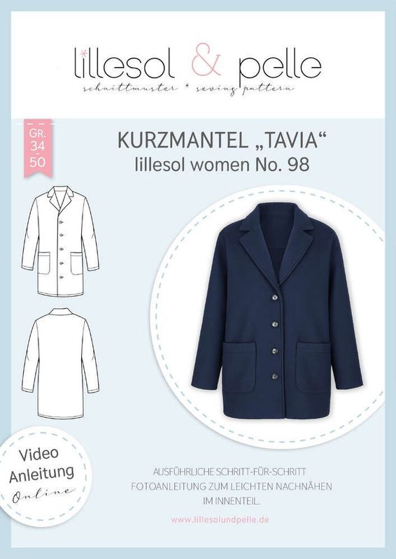 Papierschnittmuster Kurzmantel Tavia No. 98