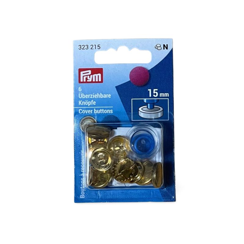 Überziehbare Knöpfe 15 mm gold Überziehbare Knöpfe 15 mm gold