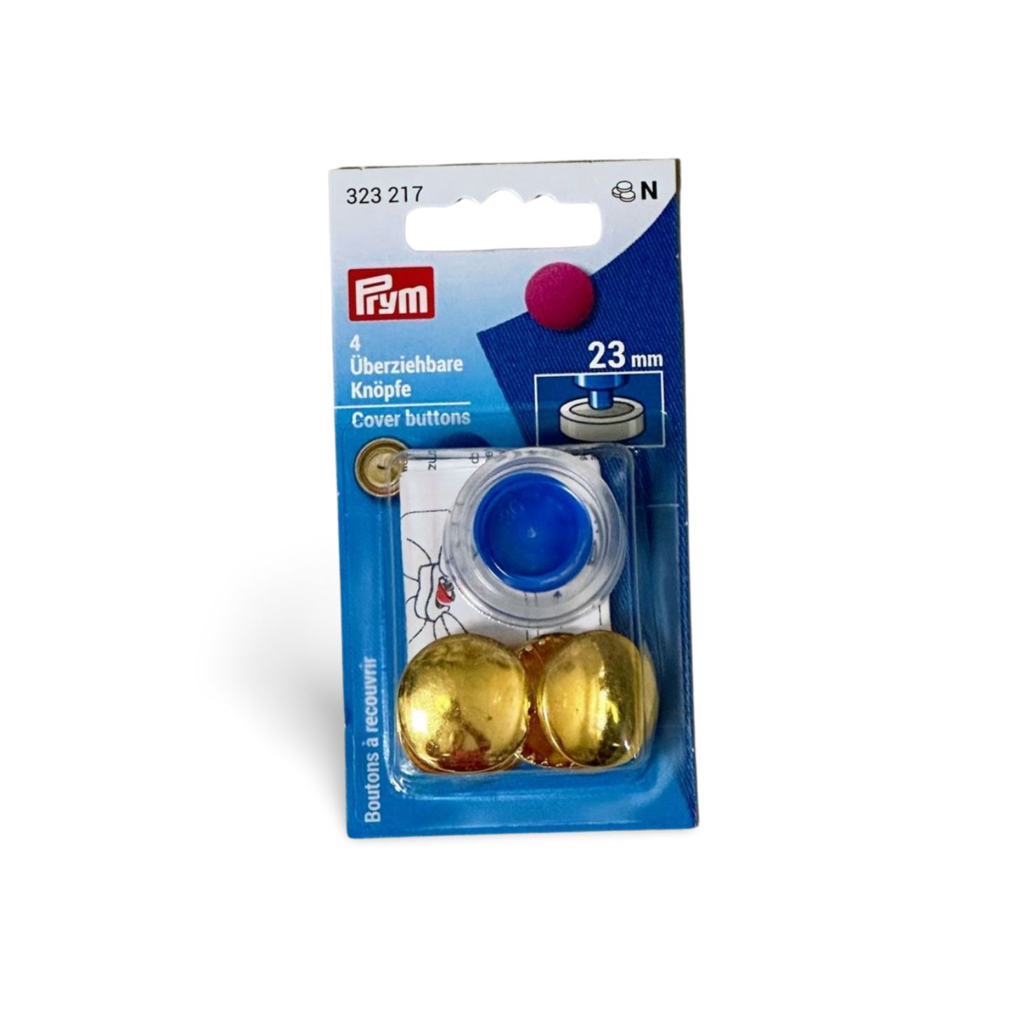 Überziehbare Knöpfe 23 mm gold