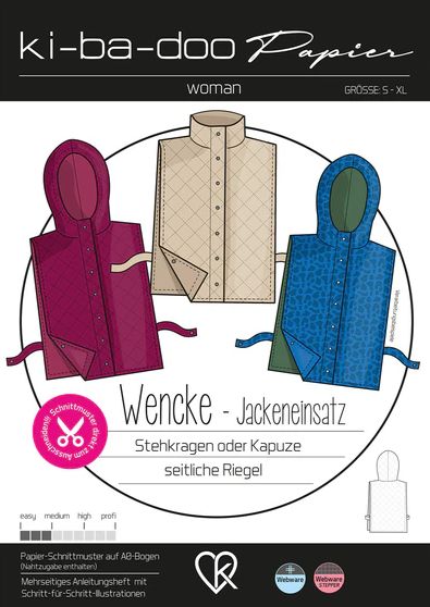 Papierschnittmuster Jackeneinsatz Wencke