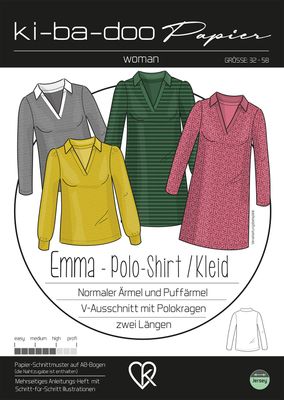 Schnittmuster Poloshirt/-kleid Emma